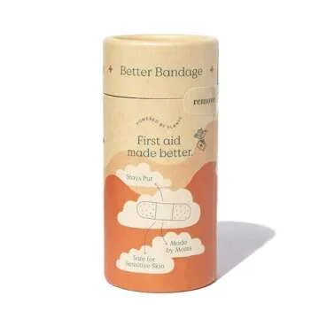All Better Co. The Better Bandage - Organic Bamboo, Hypoallergenic, Earth-Friendly Adhesive - Pack of 25