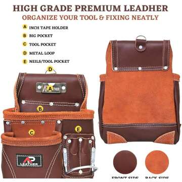 AP Leather Adjustable Carpenter Hammer for Precision Work