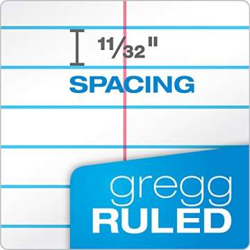 TOPS Spiral Steno Books, 6" x 9", Gregg Rule White Paper, Assorted Covers, 80 Sheets per Book/4 Books per Pack (80220)