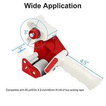 JARLINK Packing Tape Dispenser Gun 2 Pack for Easy Sealing