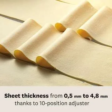 MARCATO Made in Italy Atlas 180 Classic Manual Pasta Machine, Chrome Steel. Makes Lasagne, Fettuccine & Tagliolini.