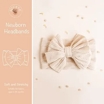 Niceye Handmade Baby Headbands Soft Stretchy Nylon Hair Bands