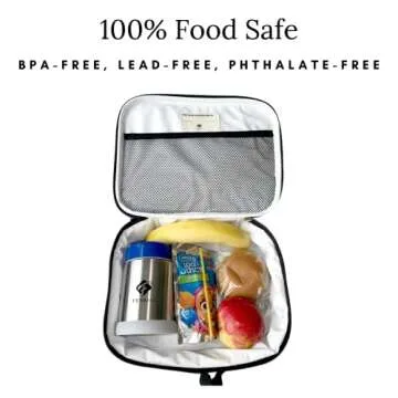 Fenrici Black Insulated Lunch Box for Kids and Adults