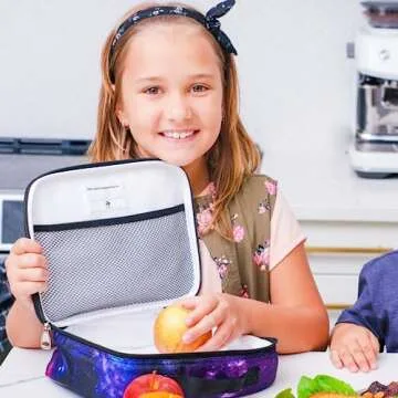 Fenrici Black Insulated Lunch Box for Kids and Adults