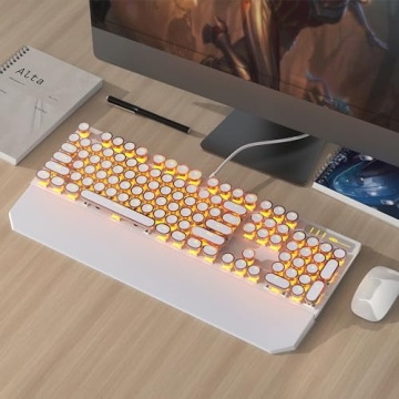 MageGee Retro Typewriter Mechanical Keyboard for Gaming