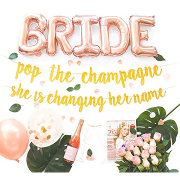 Premium Bachelorette Party Decorations Kit | Beautiful Bridal Shower Supplies with Sash, Balloons, a...