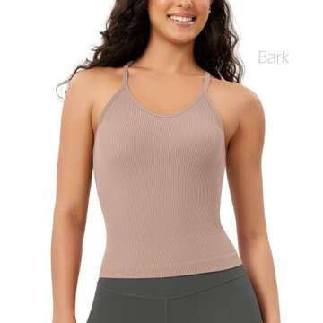 ODODOS Women's 3-Pack Seamless Cami Tops - Cozy & Stylish