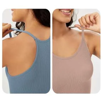 ODODOS Women's 3-Pack Seamless Cami Tops - Comfortable Style