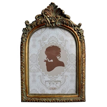 SIKOO Vintage 5x7 Picture Photo Frame - Elegant Antique Design for Home Decor, Gifts