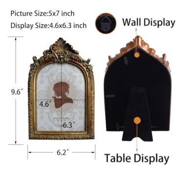 Elegant SIKOO Vintage 5x7 Picture Frame for Home & Gifts