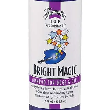 Top Performance Bright Magic Dog Shampoo and Cat Shampoo – Safe Formula for Bathing Puppies and Ki...