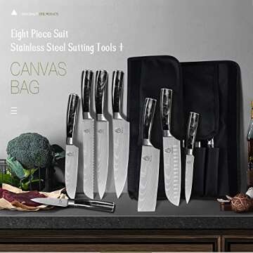 FULLHI 14-Piece Japanese Knife Set - Premium German Stainless Steel Kitchen Knives