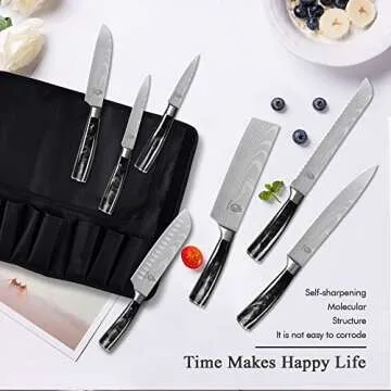 FULLHI 14-Piece Premium German Stainless Steel Knife Set
