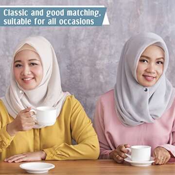 Hijab Magnetic Pins Strongest Commercial Strength Hijab Pins for Women Clothing Magnets for Muslim Scarf Multi-Use Round Clip (Silver, Gold, Rose Gold, Black,12 Pieces)