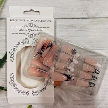 French Tip Press on Nails - 24 Pcs Stylish Acrylic Set