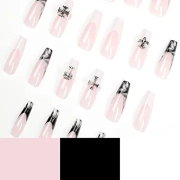 French Tip Press on Nails - 24 Pcs Stylish Acrylic Set