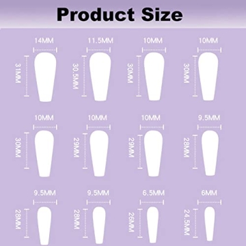 French Tip Press on Nails - 24 Pcs Stylish Acrylic Set