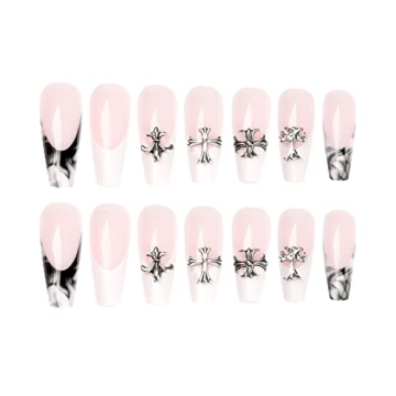 French Tip Press on Nails - 24 Pcs Stylish Acrylic Set