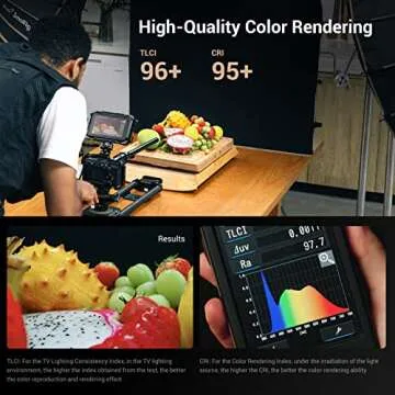 SmallRig RC 220D 220W LED Video Light 98700 LUX @3.3ft 5600K Continuous Output Light with CRI 95+, TLCI 96+, w/Bowens Mount, Manual and App Control Remotely Professional Studio Spotlight
