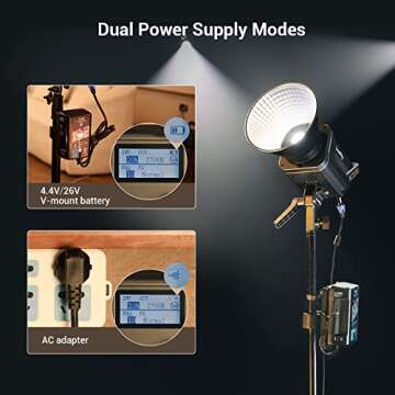 SmallRig RC 220D 220W LED Video Light 98700 LUX @3.3ft 5600K Continuous Output Light with CRI 95+, TLCI 96+, w/Bowens Mount, Manual and App Control Remotely Professional Studio Spotlight