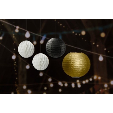 New Year's Gold Black White Decorations Party Kit