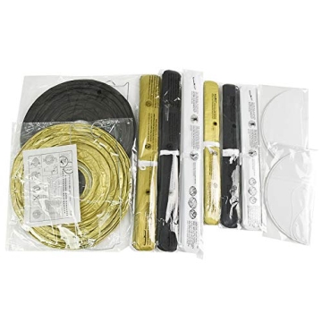 New Year's Gold Black White Decorations Party Kit