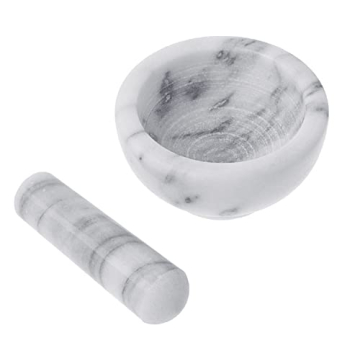 Greenco White Marble Mortar and Pestle Set for Kitchen Essentials