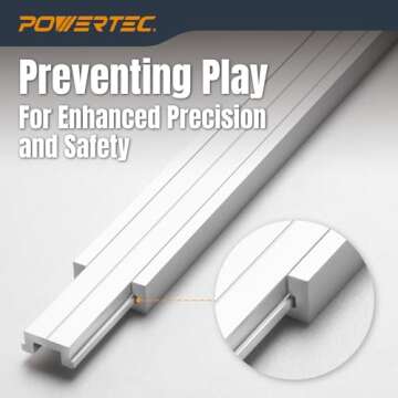 POWERTEC 48" Miter Bar for Table Saw and Router