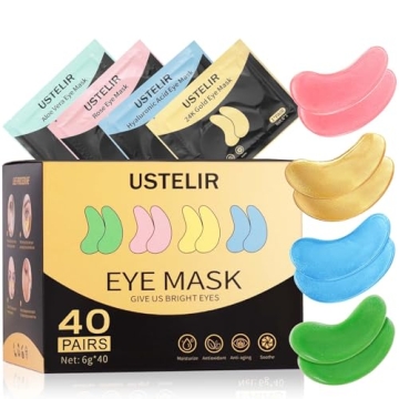 Under Eye Patches, 40 Pairs Eye Mask for Dark Circles, Puffy Eyes, Undereye Bags,Wrinkles,Eye Mask P...