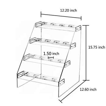 Fivtyily Clear Acrylic Food Cone Display Stand for Parties