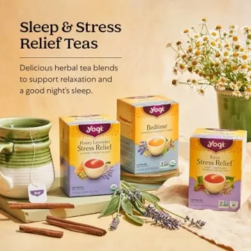 Organic Stress Relief Tea Variety Pack by Yogi - 5x16 Bags