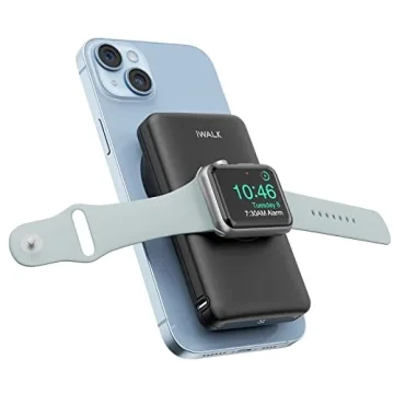 iWALK MAG-X Magnetic Wireless Power Bank with iWatch Charger,10000mAh PD Fast Charging Portable Char...