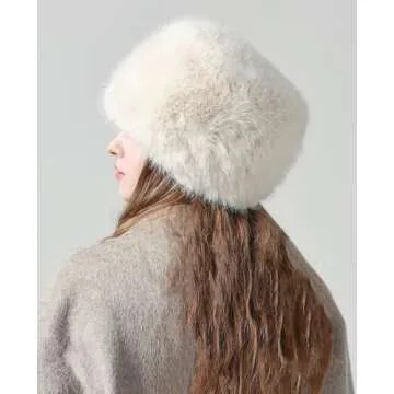 Lina & Lily Winter Cossack Hat - Faux Fur in Beige