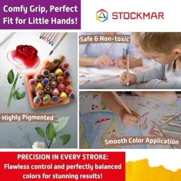 Stockmar Triangular Colored Pencils Set of 18 Colors with Graphite