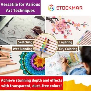 Stockmar Triangular Colored Pencils Set of 18 Colors with Graphite