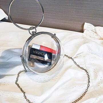 LETODE Mini Round Ball Shape Purse - Chic Clear Clutch