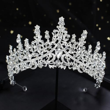 COCIDE Silver Crown Tiara for Wedding Parties and Events