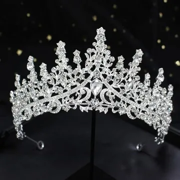 COCIDE Silver Crown Tiara for Wedding Parties and Events