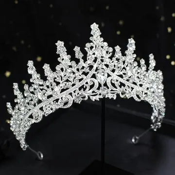 COCIDE Silver Crown Tiara for Wedding Parties and Events