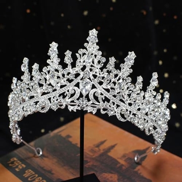 COCIDE Silver Crown Tiara for Wedding Parties and Events