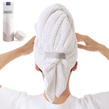 BYCOO Large Microfiber Hair Towel Wrap for Women, Anti Frizz Hair Drying Towel, Fast Dry Hair Turban...