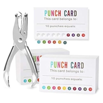 ONEDONE Punch Cards - Colorful Reward System for Kids and Classrooms