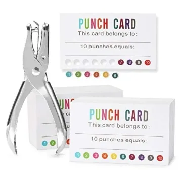 ONEDONE Punch Cards for Classroom Rewards - 200 Pack