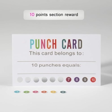 ONEDONE Punch Cards for Classroom Rewards - 200 Pack