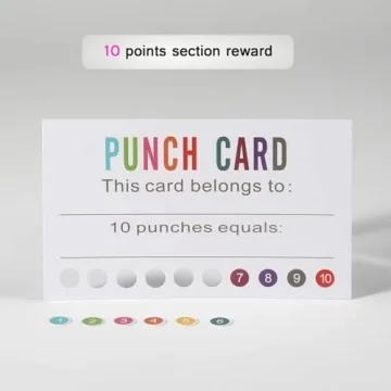 ONEDONE Punch Cards for Classroom Rewards - 200 Pack