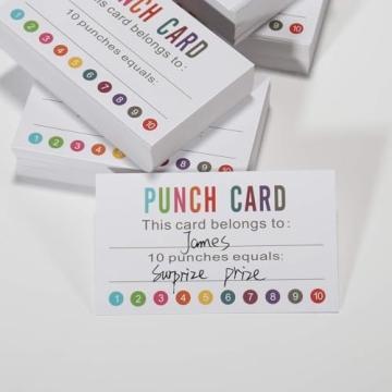 ONEDONE Punch Cards for Classroom Rewards - 200 Pack