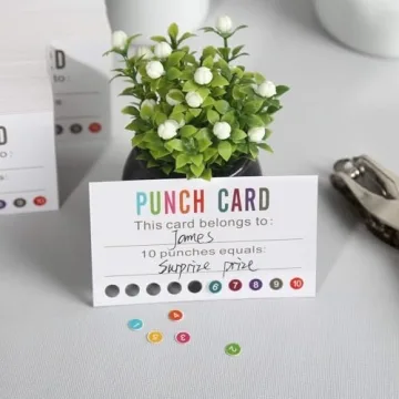 ONEDONE Punch Cards for Classroom Rewards - 200 Pack