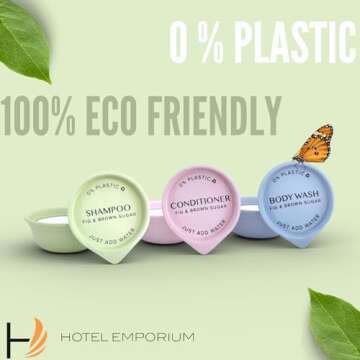 Hotel Emporium ECO POD Sustainable Powder-Based Amenities TSA Compliant | Shampoo, Conditioner, & Bo...