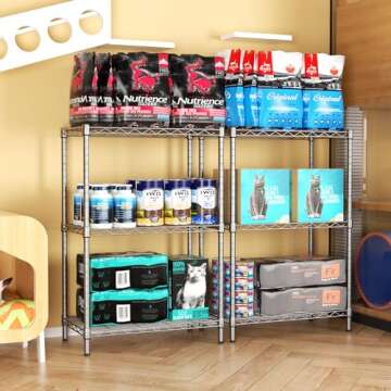 SINGAYE 3 Shelves Storage Wire Shelving Unit Adjustable for Laundry Bathroom Kitchen Office Pantry Room Organizers Closet Metal Garage 11.5" D x 21.5" W x 23" H Silver