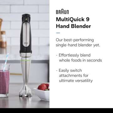 Braun MQ9199XL MultiQuick 9 Hand Blender with Food Processor & Imode Technology